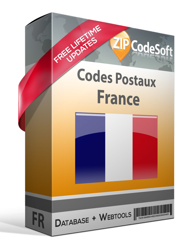 Base de données des codes postaux d'France.